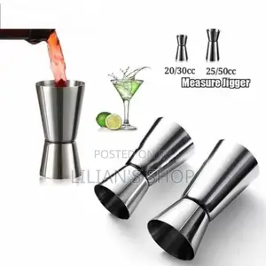 2pcs Stainless Cocktail Measuring Cup 25/50ml 15/30mls