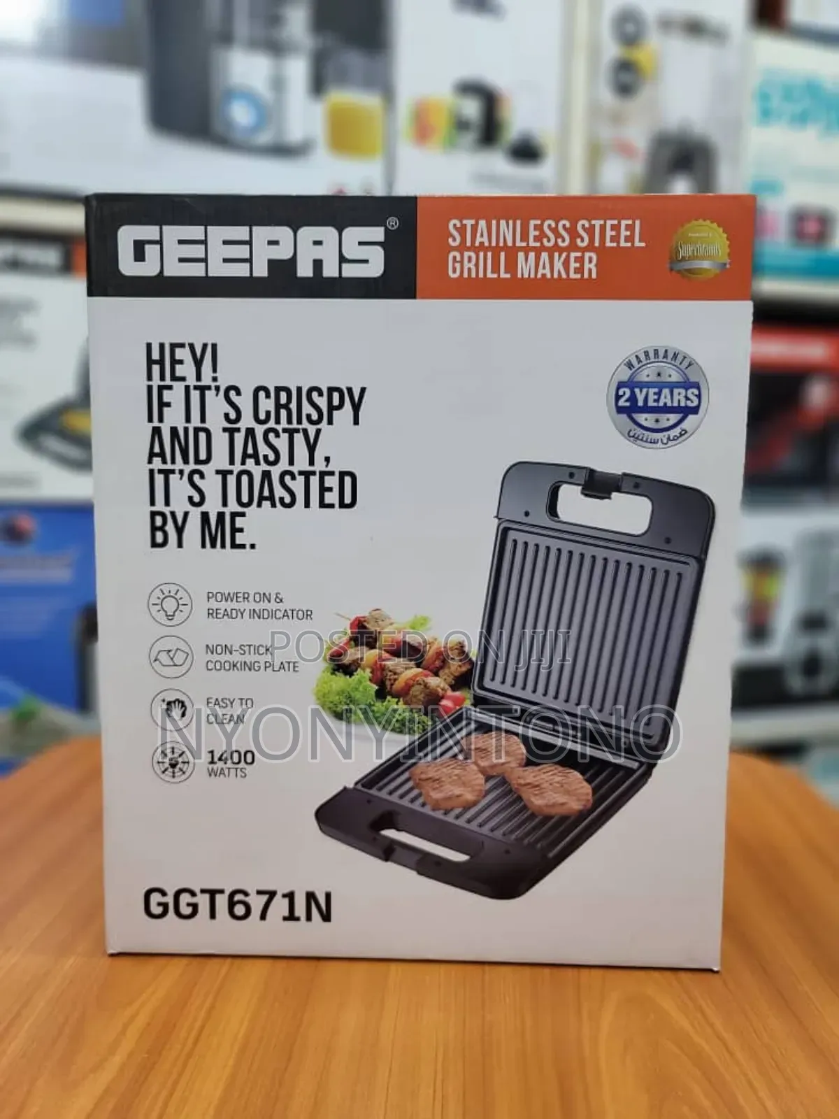 Geepas 4 Slice Stainless Steel Grill Maker