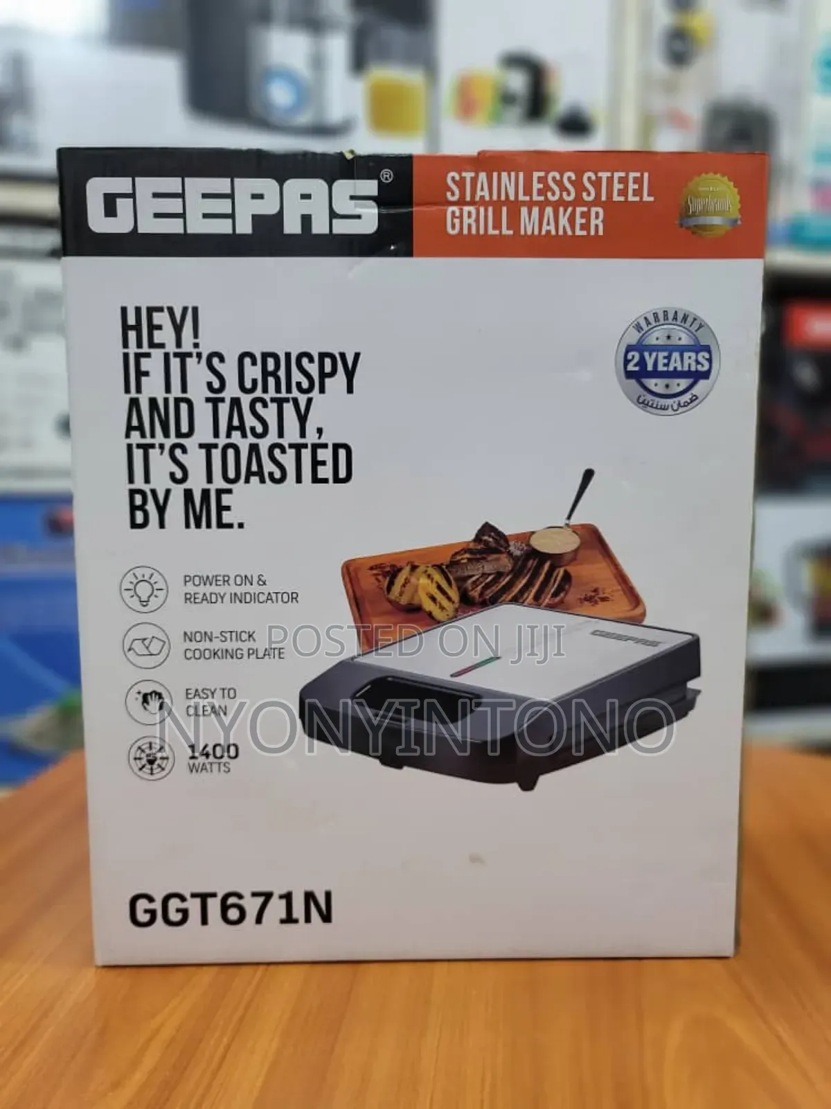 Geepas 4 Slice Stainless Steel Grill Maker