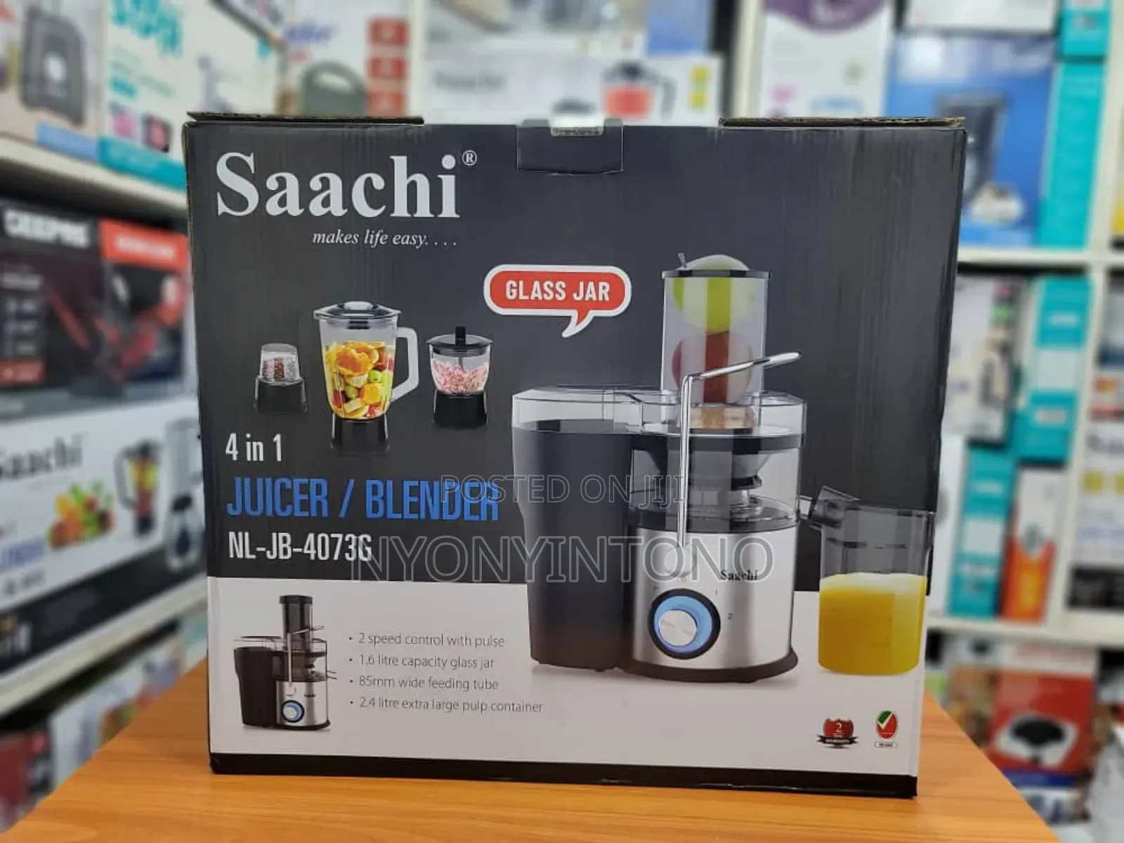 Saachi 4 in 1 Glass Food Processor