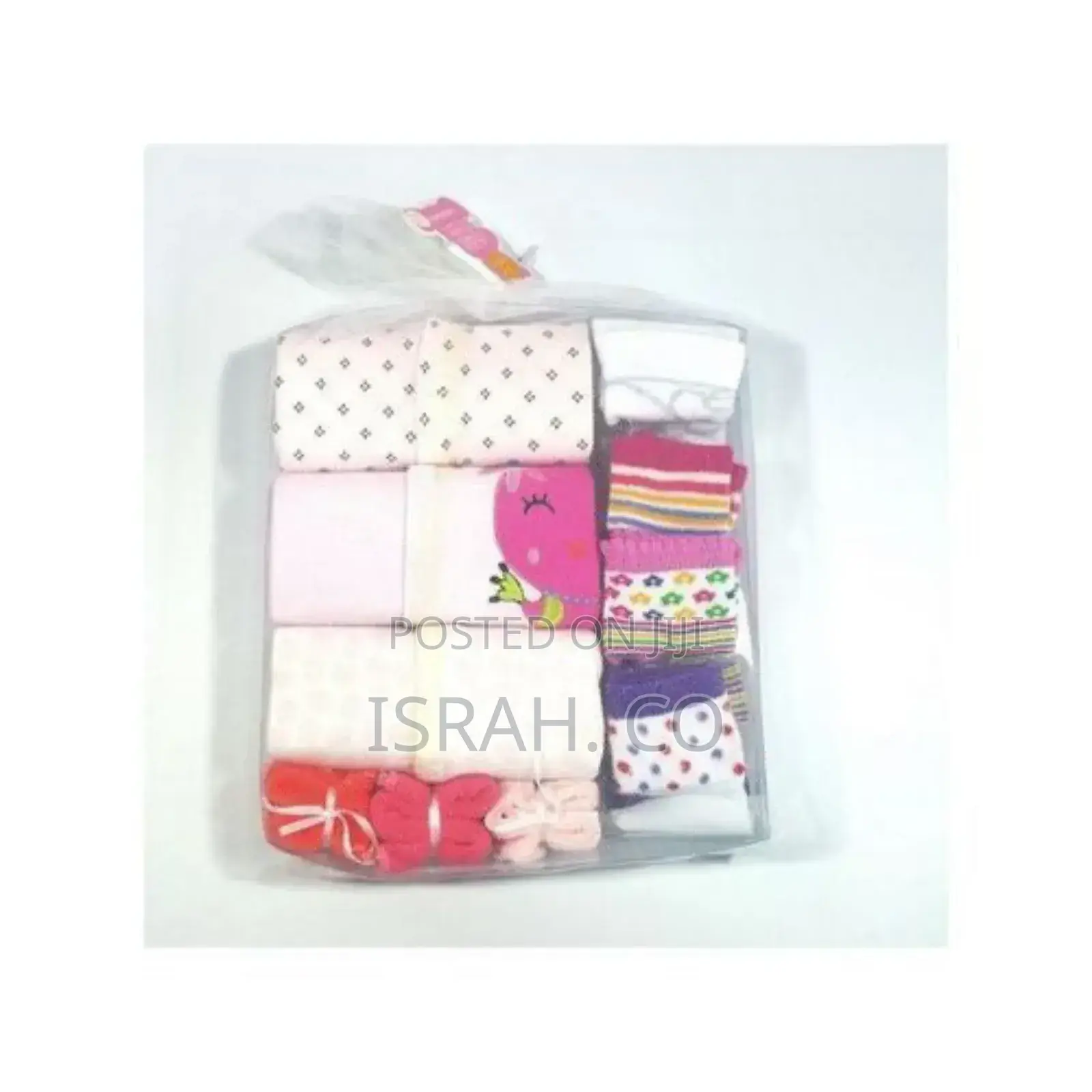 3pcs of Baby Overalls + 4 Pairs of Socks + 3 Washcloths -