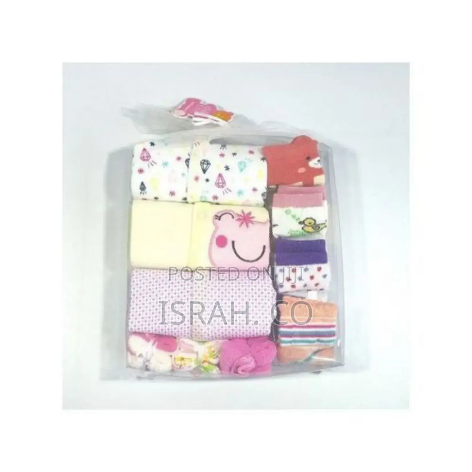 3pcs of Baby Overalls + 4 Pairs of Socks + 3 Washcloths -