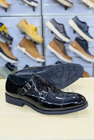 Original Black Shinny Franco Banetti Double Monkstrap Oxford