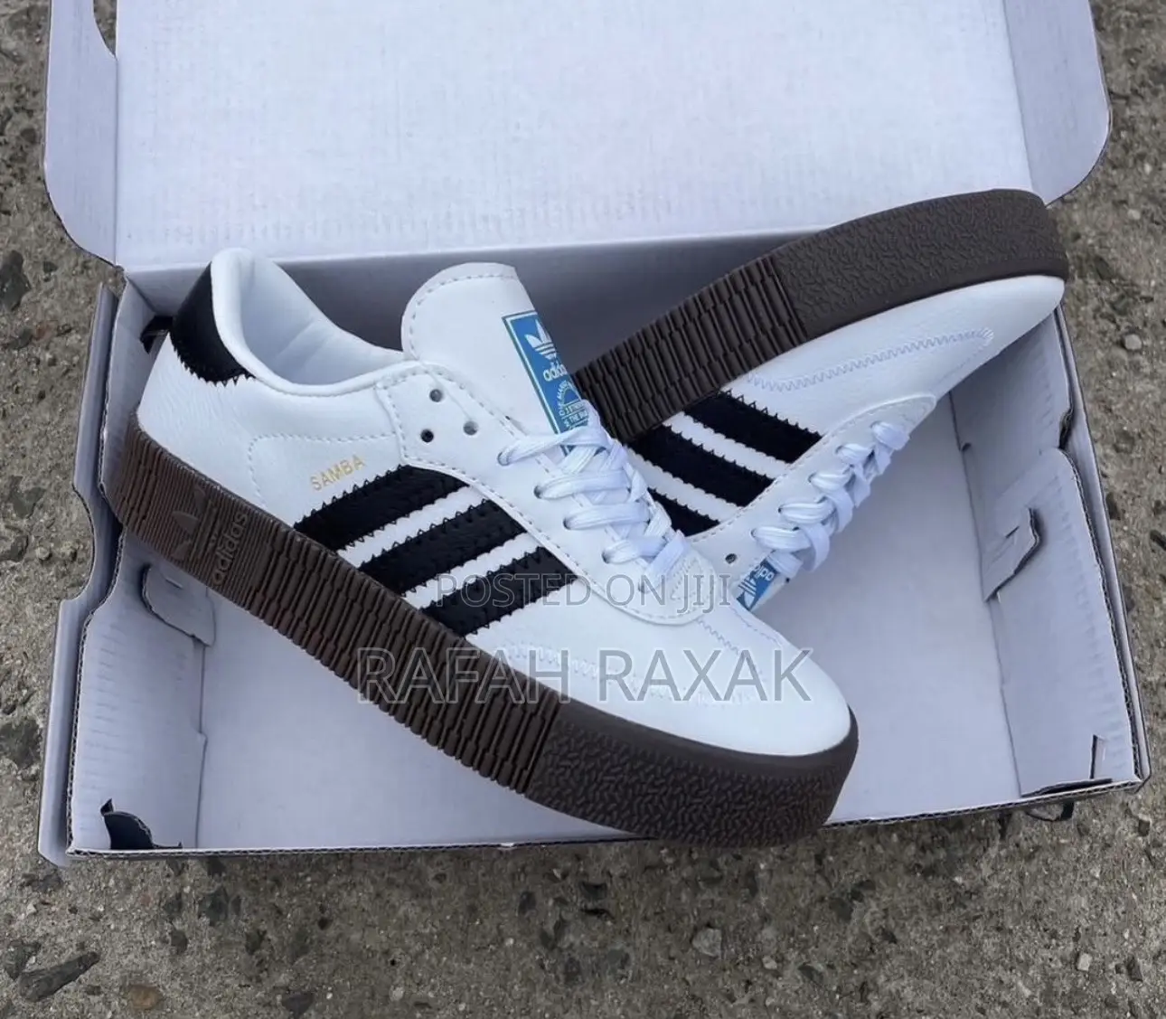 Original Unisex White Adidas Samba Big Sole Sneaker