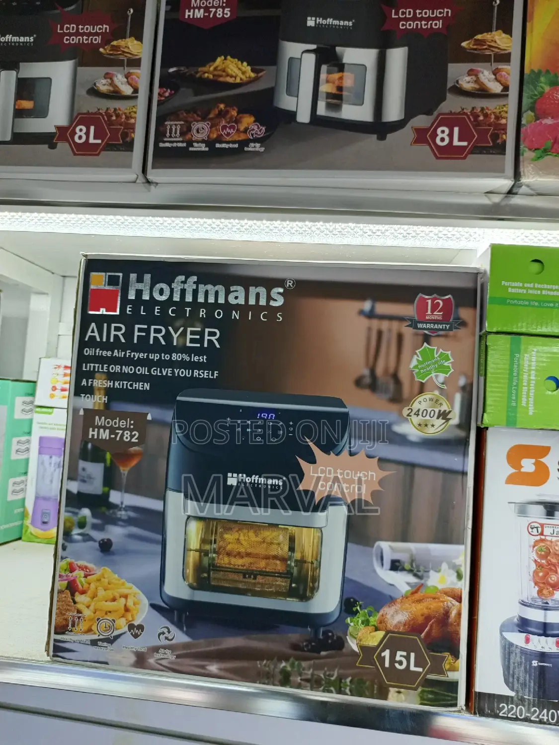 Hoffmans 15 Litres Digital Electric Air Fryer Oven - Black
