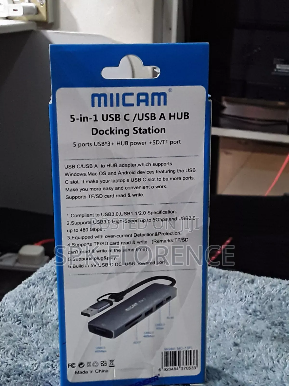 5 in 1 Usb -C / Usb a Hub Docking Station