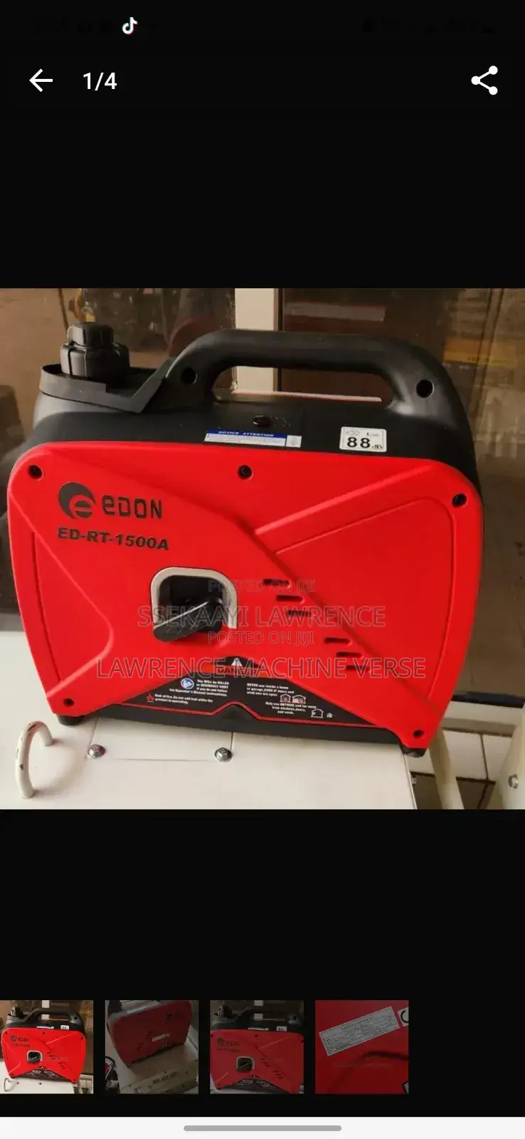 Super Silent Generator 1500 Watts