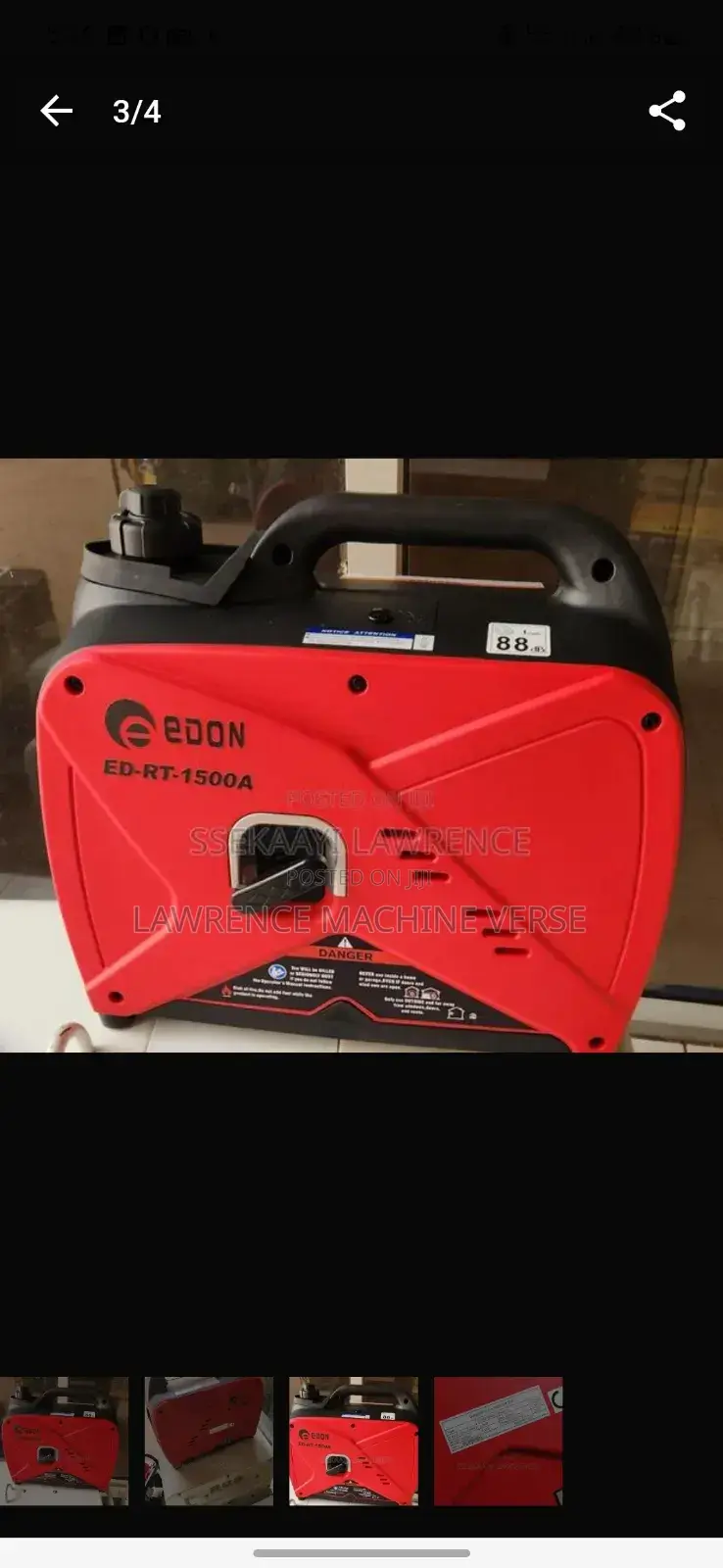 Super Silent Generator 1500 Watts