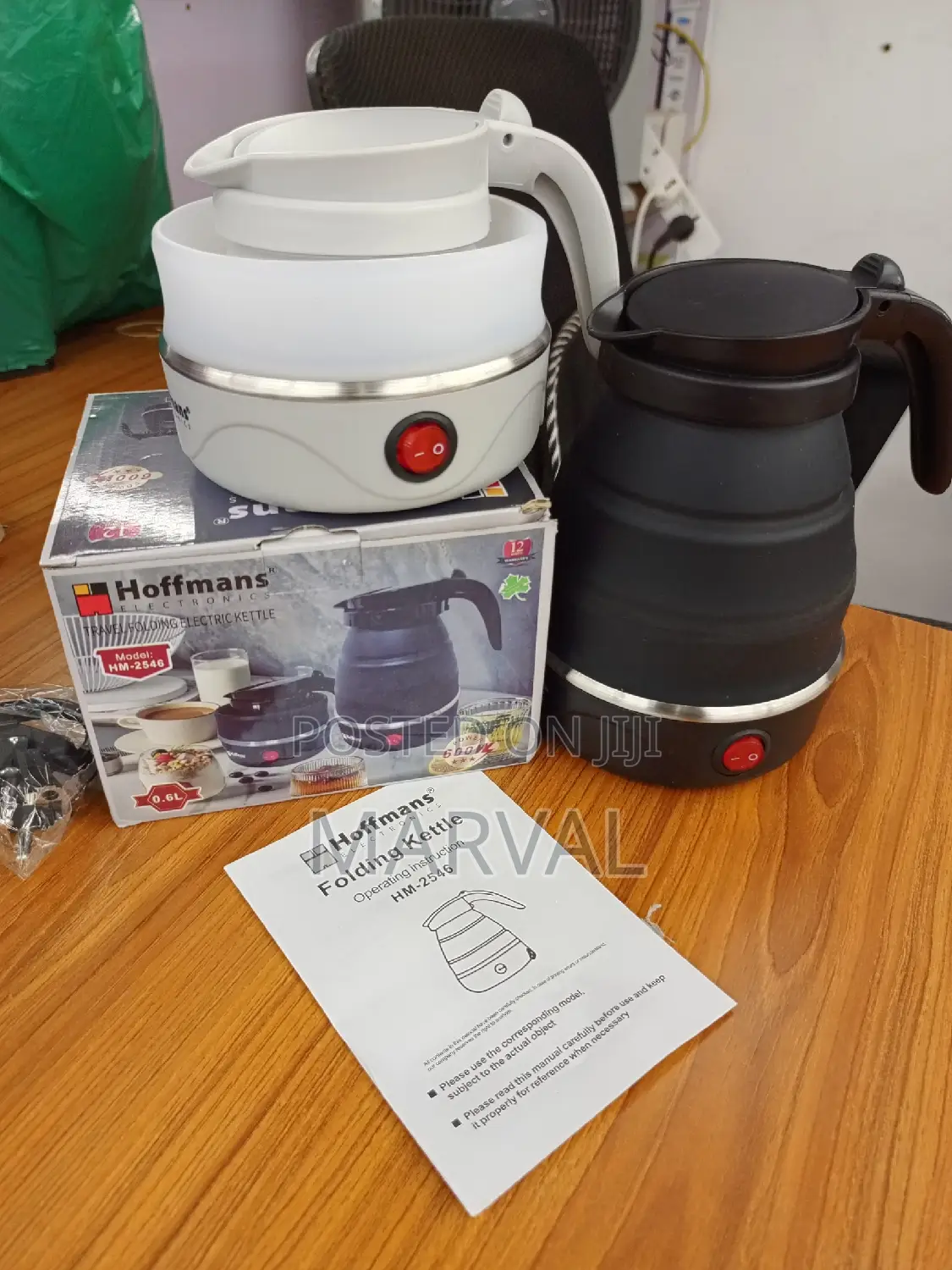 0.6l Folding Travel Silicone Portable Electric Kettle