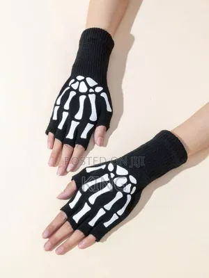 Simple Skeleton Design Gloves