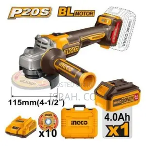 Photo - Ingco Lithium-Ionangle Grinder 20v Battery Charger Included