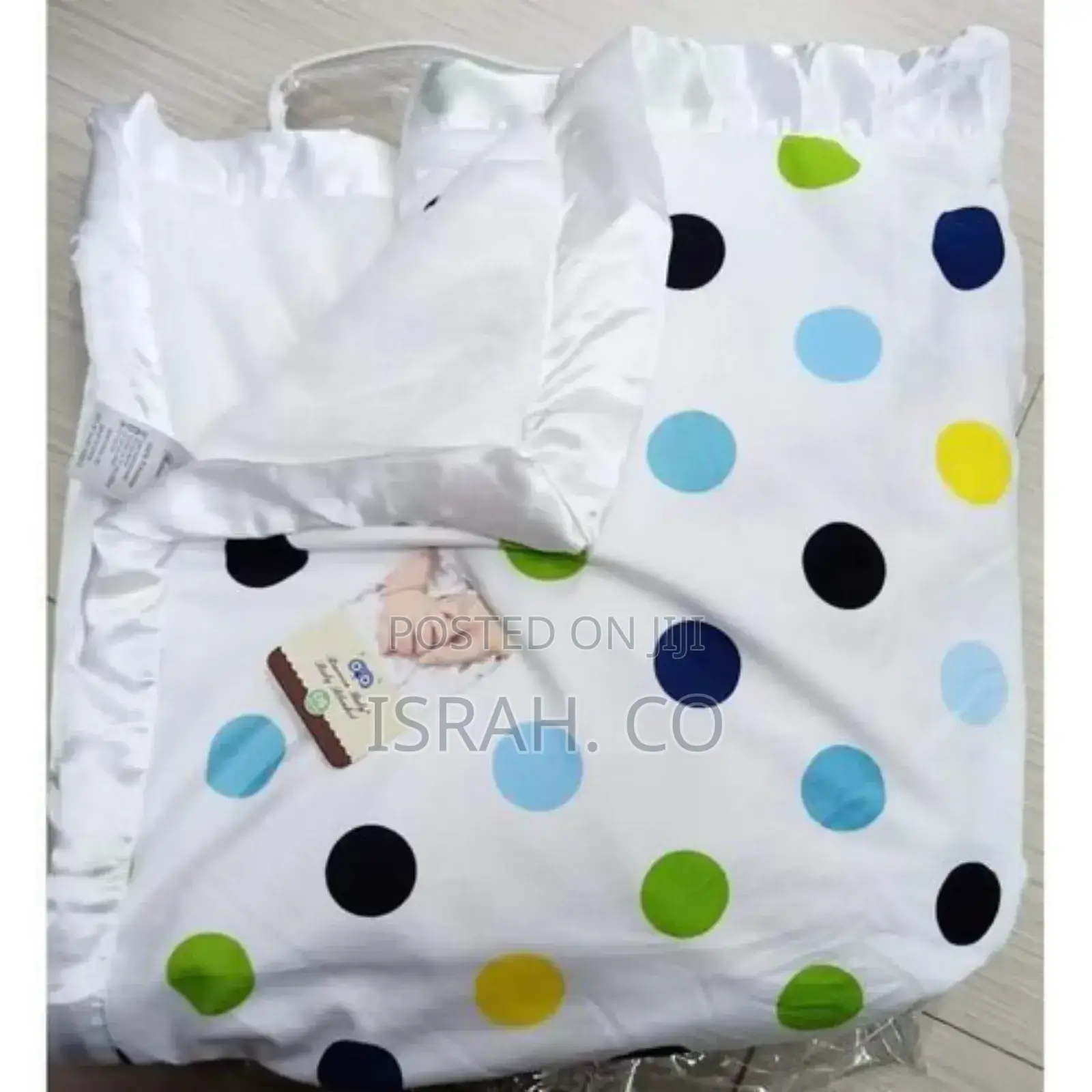 Warm Heavy Super Soft Baby Shawl Baby Receiver - White Blue