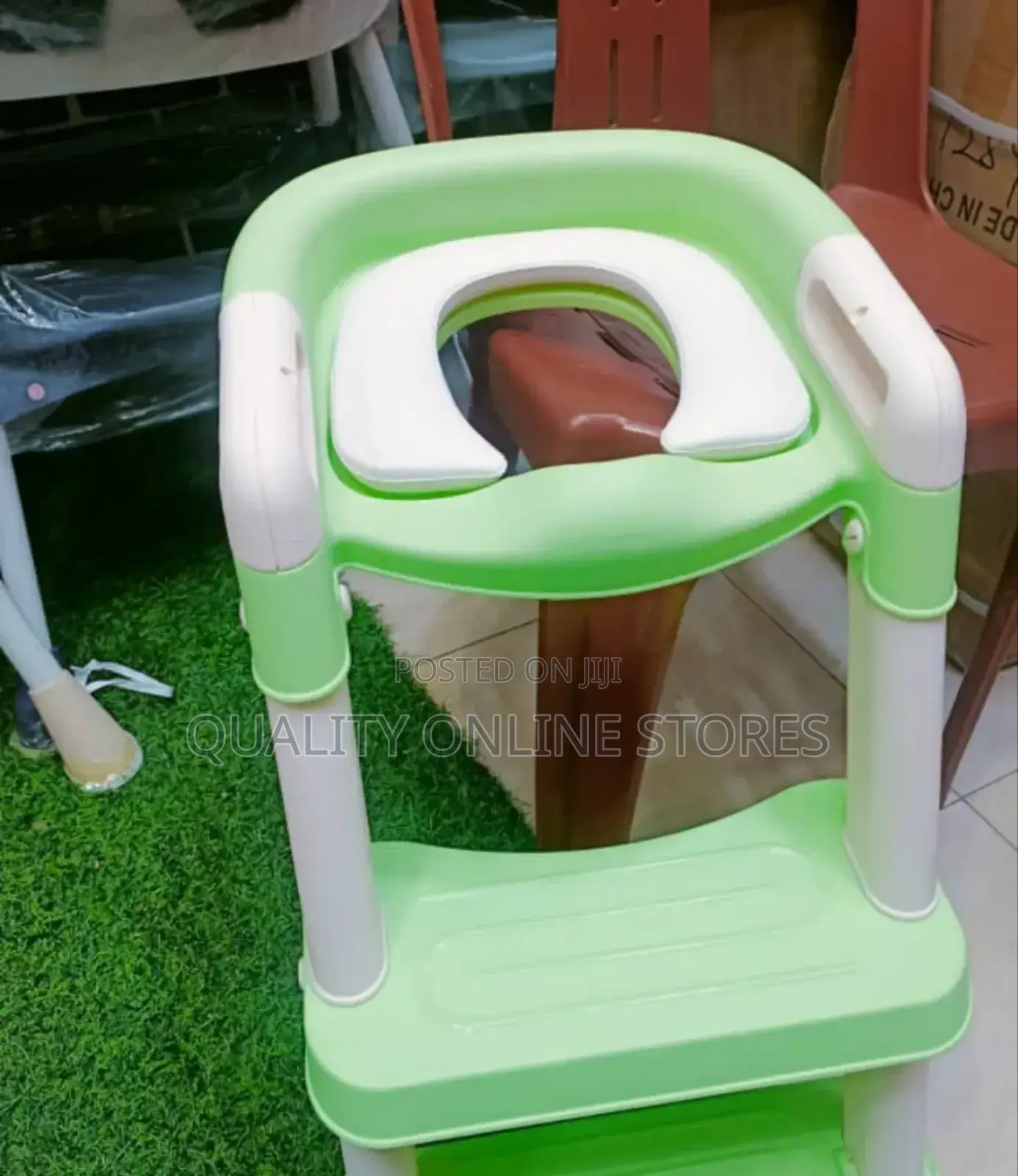 Green and White Kids Potty Training