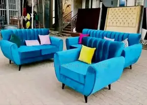 Lines Sofa Set Blue