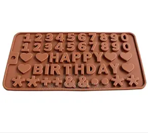 Happy Birthday Alphabets and Numbers Shape Mould