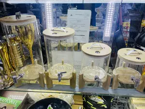 Bamboo Glass Juice Dispenser ;3l/5l/7l/10l