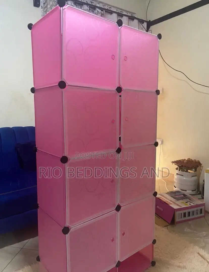 Plastic Wardrobe Two Columns With Shoe Rack