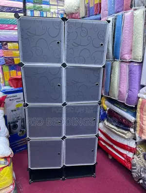 Plastic Wardrobe Two Columns With Shoe Rack
