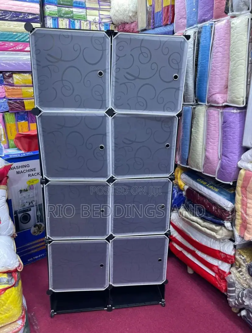Plastic Wardrobe Two Columns With Shoe Rack