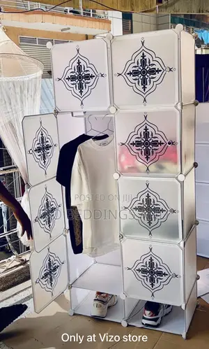 Plastic Wardrobe Two Columns With Shoe Rack
