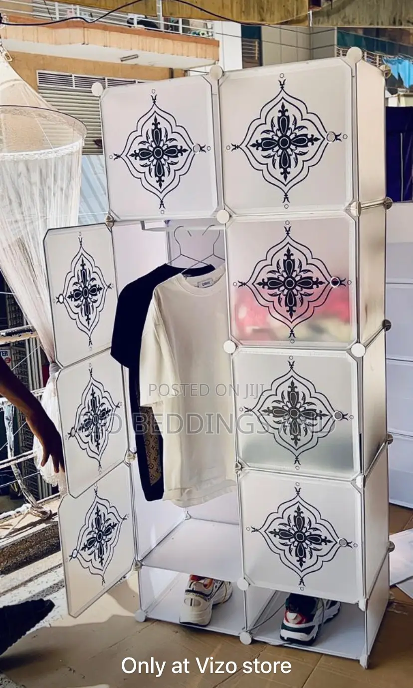 Plastic Wardrobe Two Columns With Shoe Rack