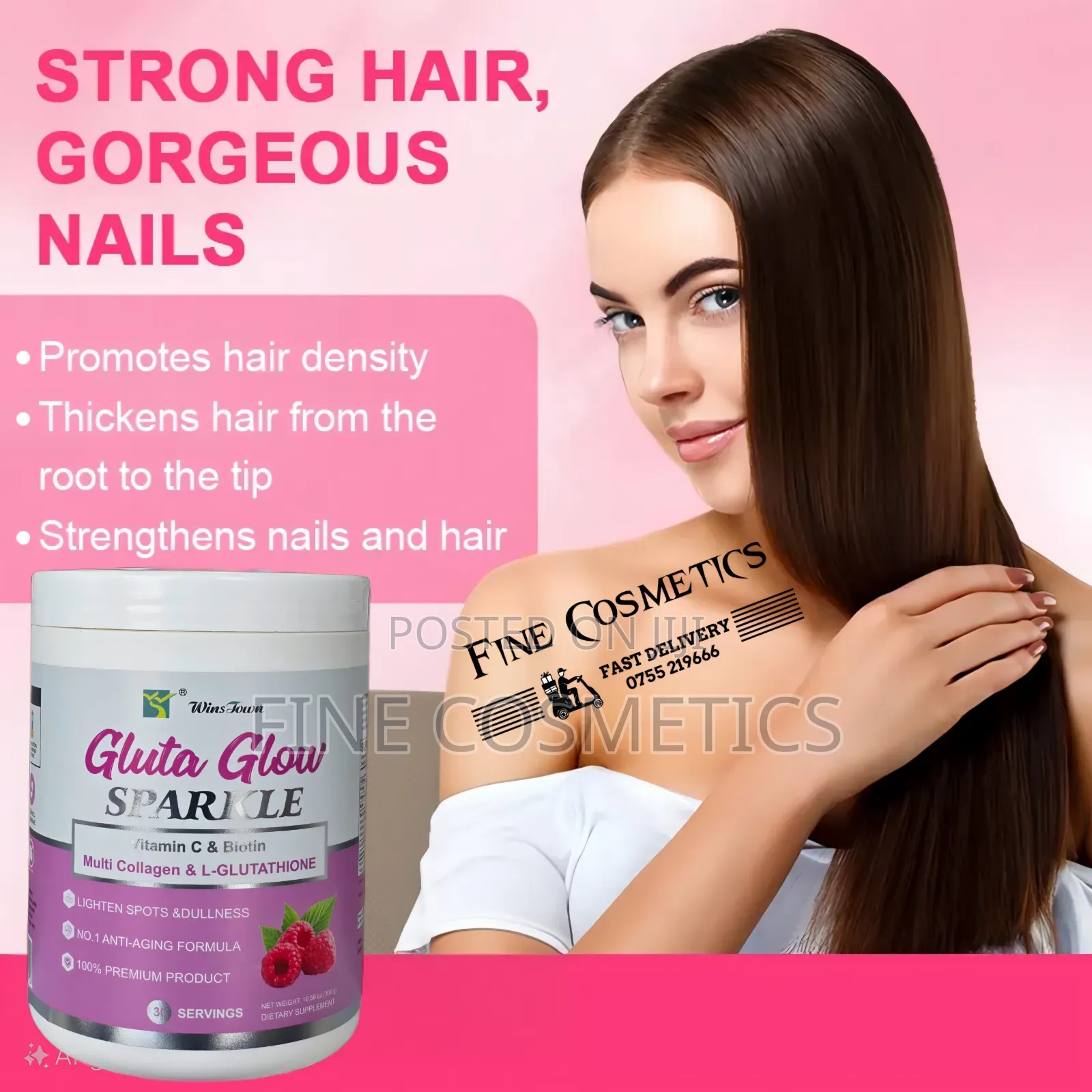 Gluta Glow Sparkle Glutathione Colagen Skin Whitening Powder