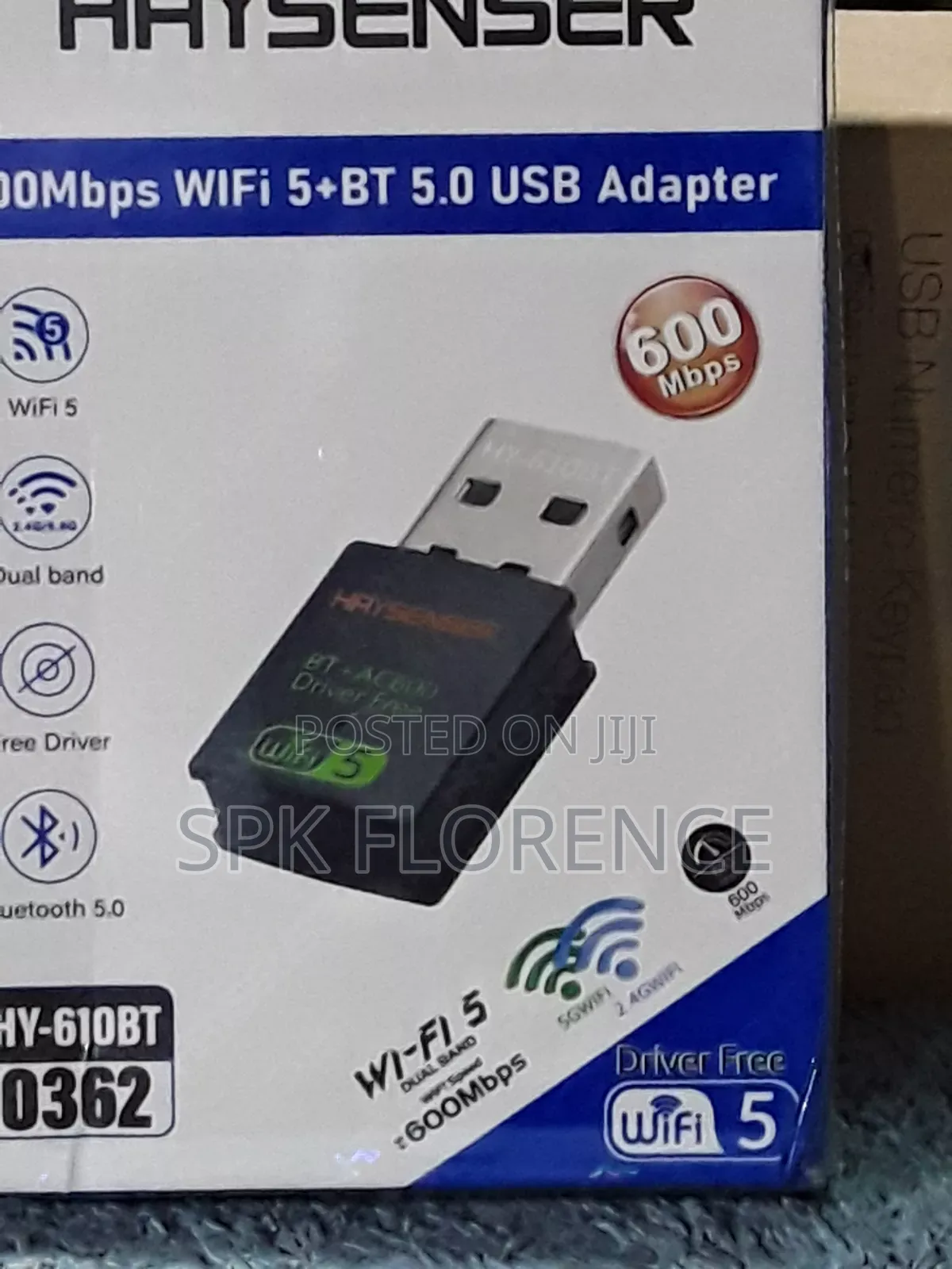 600mbps Wifi 5+Bt 5.0 Usb Adapter