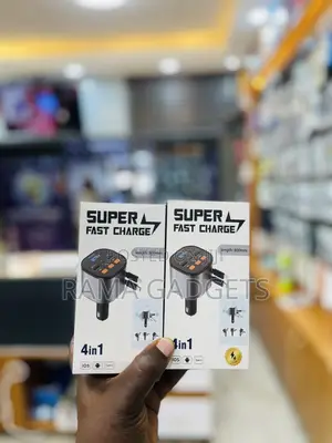 Retractable Car Charger,4 in 1 Fast Car Phone Charger