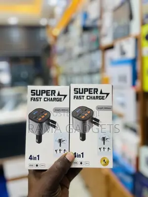 Retractable Car Charger,4 in 1 Fast Car Phone Charger