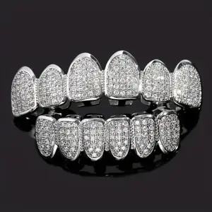 Diamond Iced Out Teeth Grillz Set