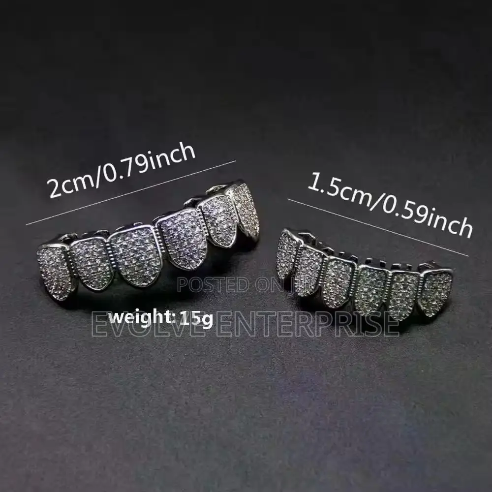 Diamond Iced Out Teeth Grillz Set