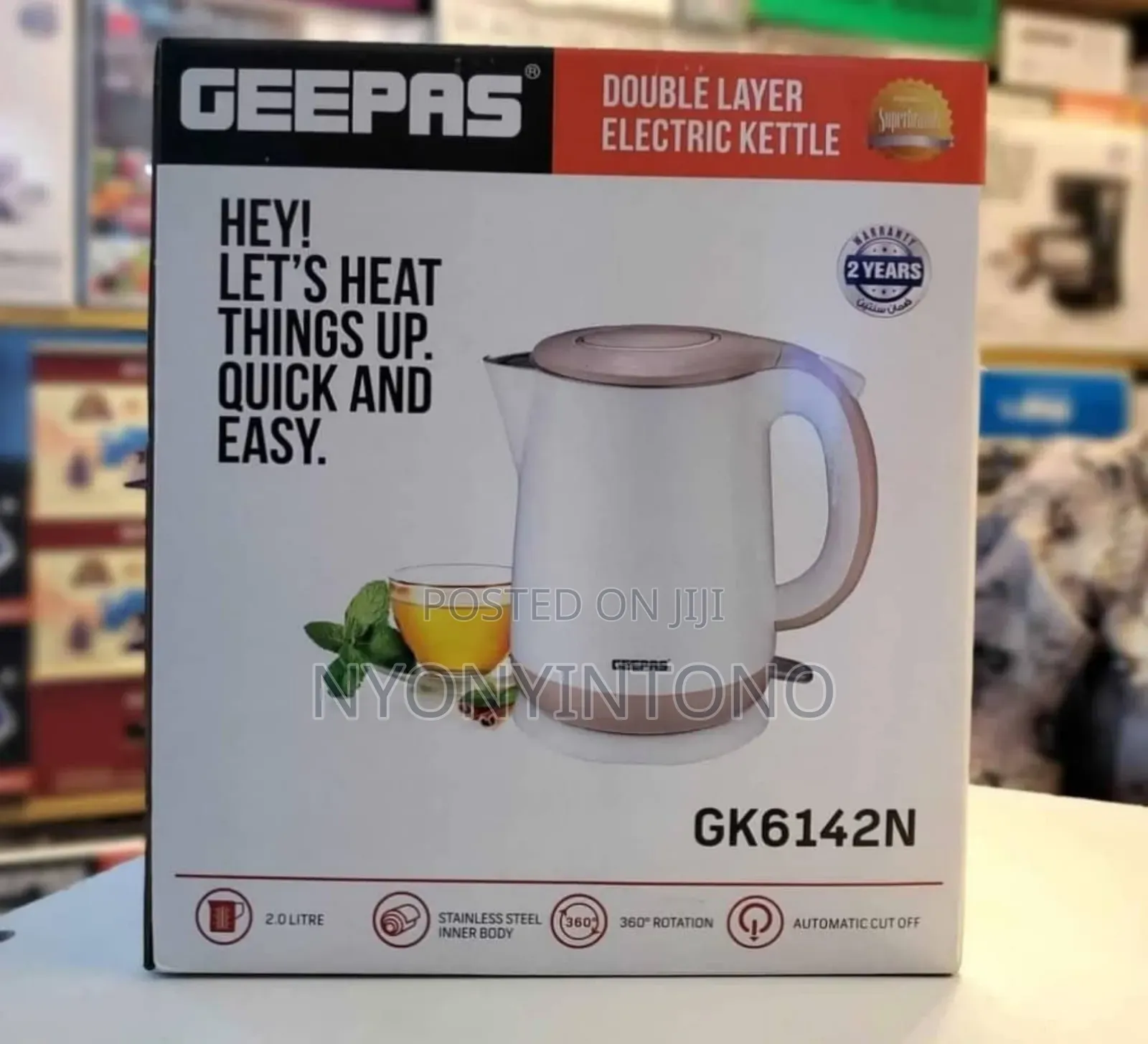 Geepas Double Layer 2litre Electric Water Kettle