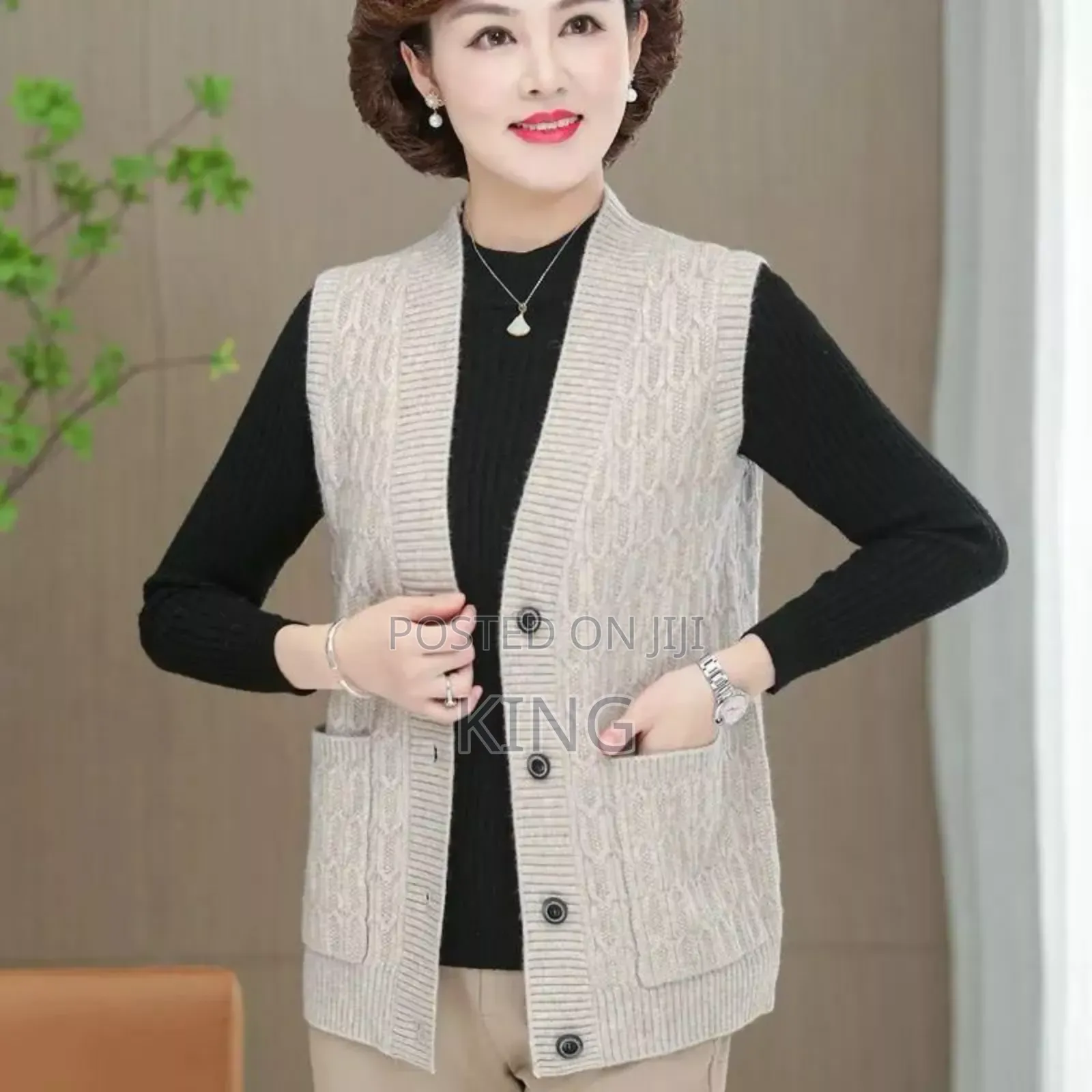Artistic Vase Sweaters. V Neck