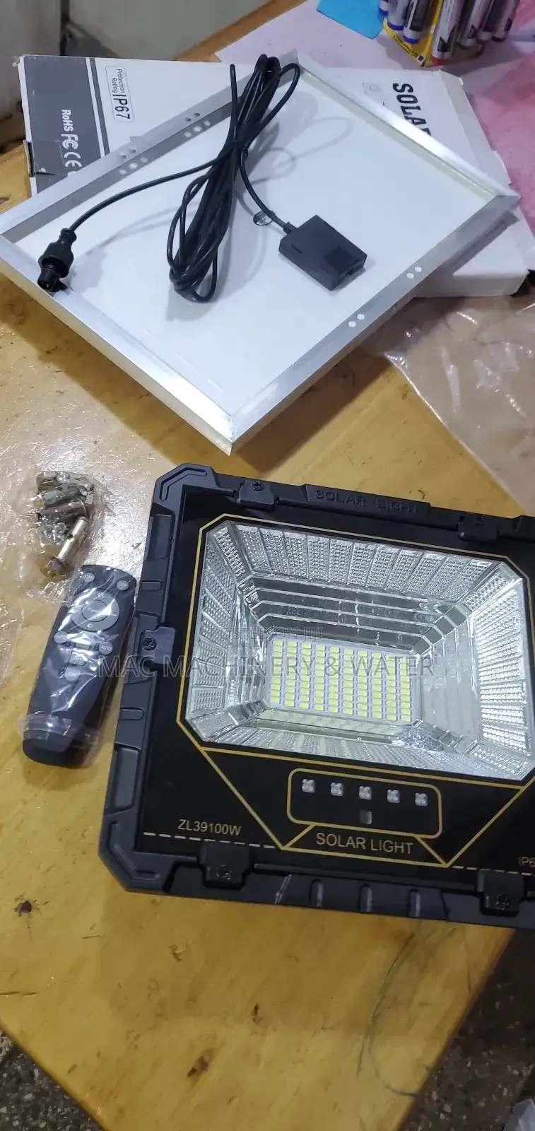 Solar Flood Lights Remote Control Darkness Sensor