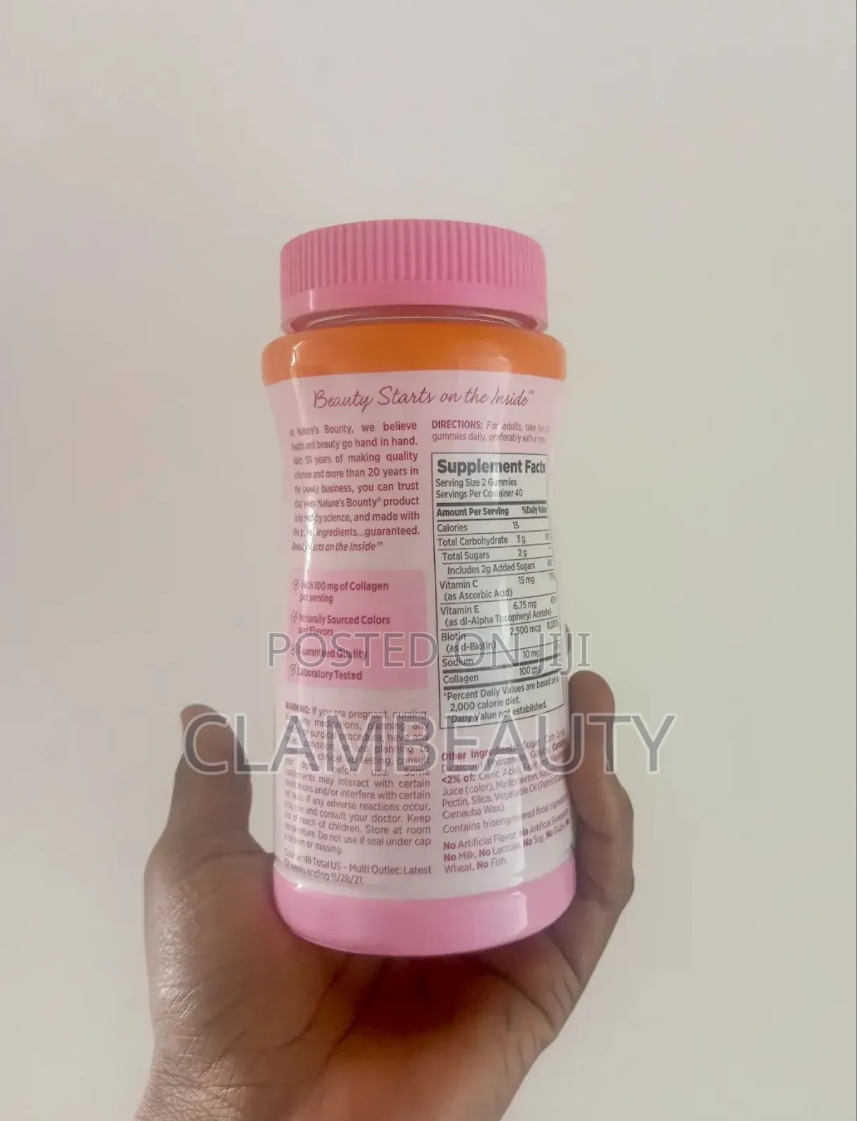 Natures Bounty Hair, Skin Nails Gummies Collagen Biotin