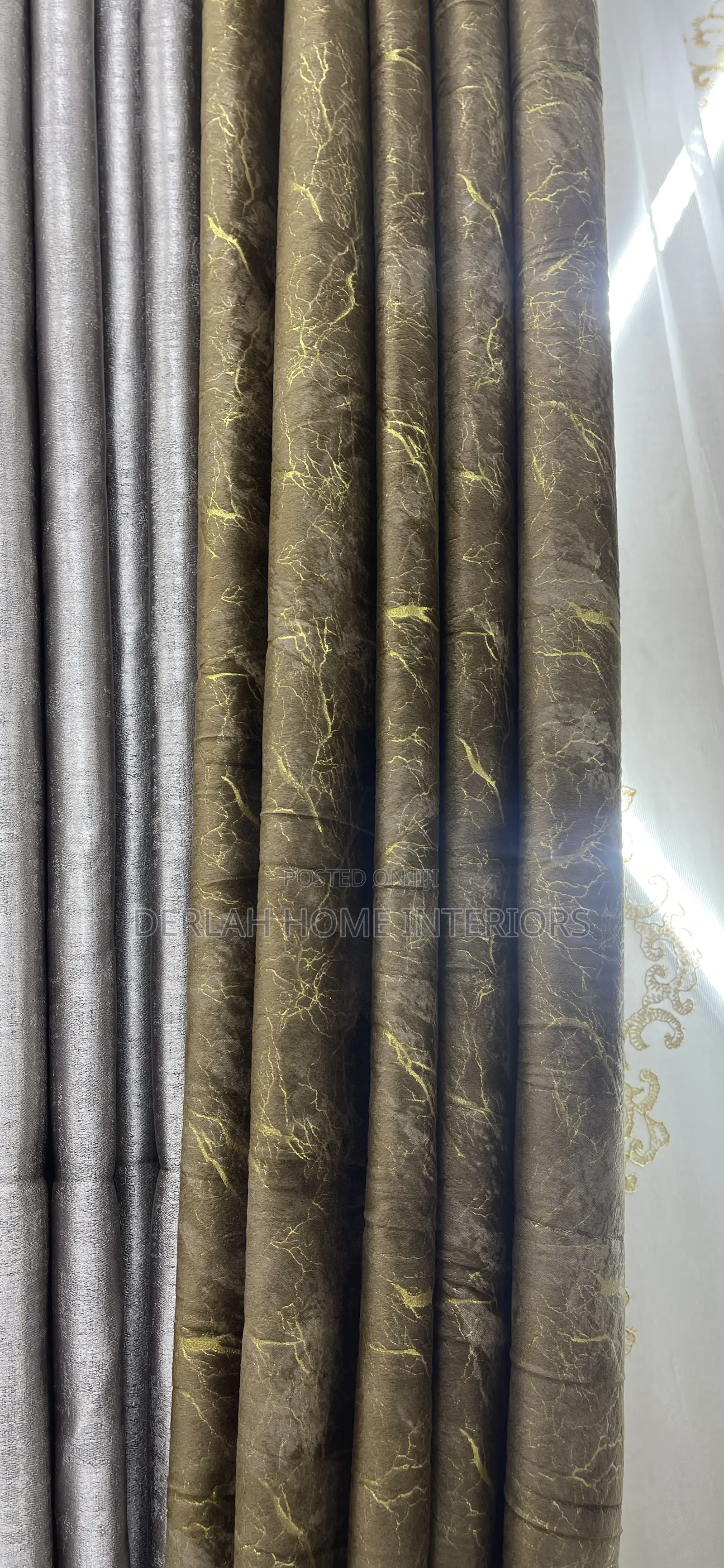 Velvet Brown Curtain by Ready Meter