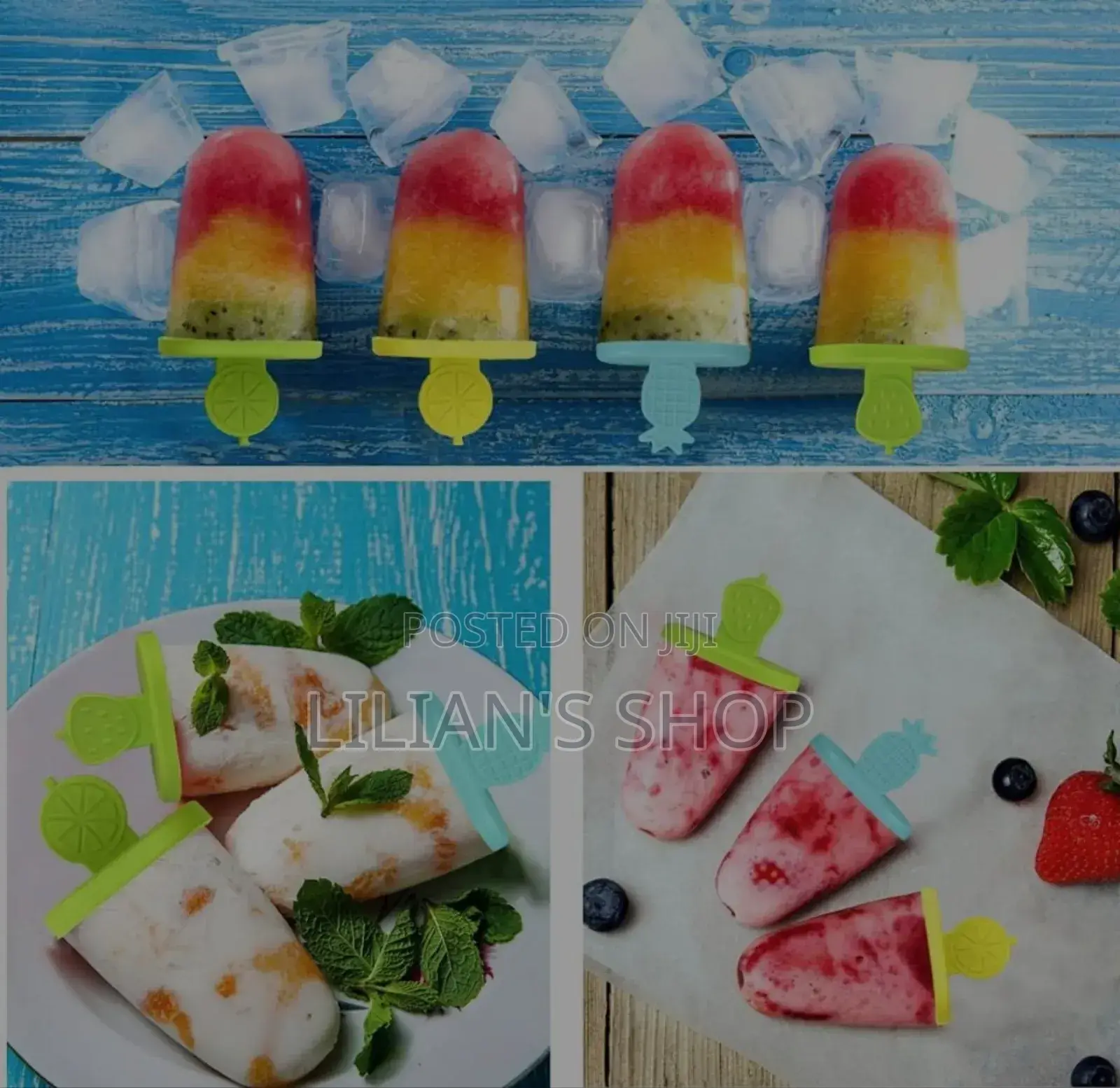 Popsicle Moulds Sets 6 Ice Pop Makers Reusable Ice Makers