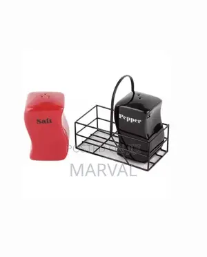 Paper and Salt Shaker Set With Rack