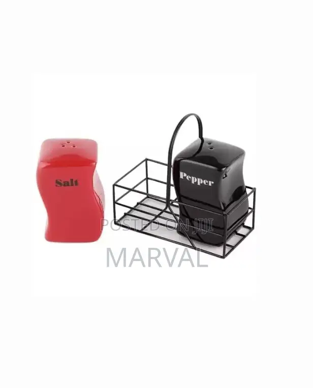 Paper and Salt Shaker Set With Rack