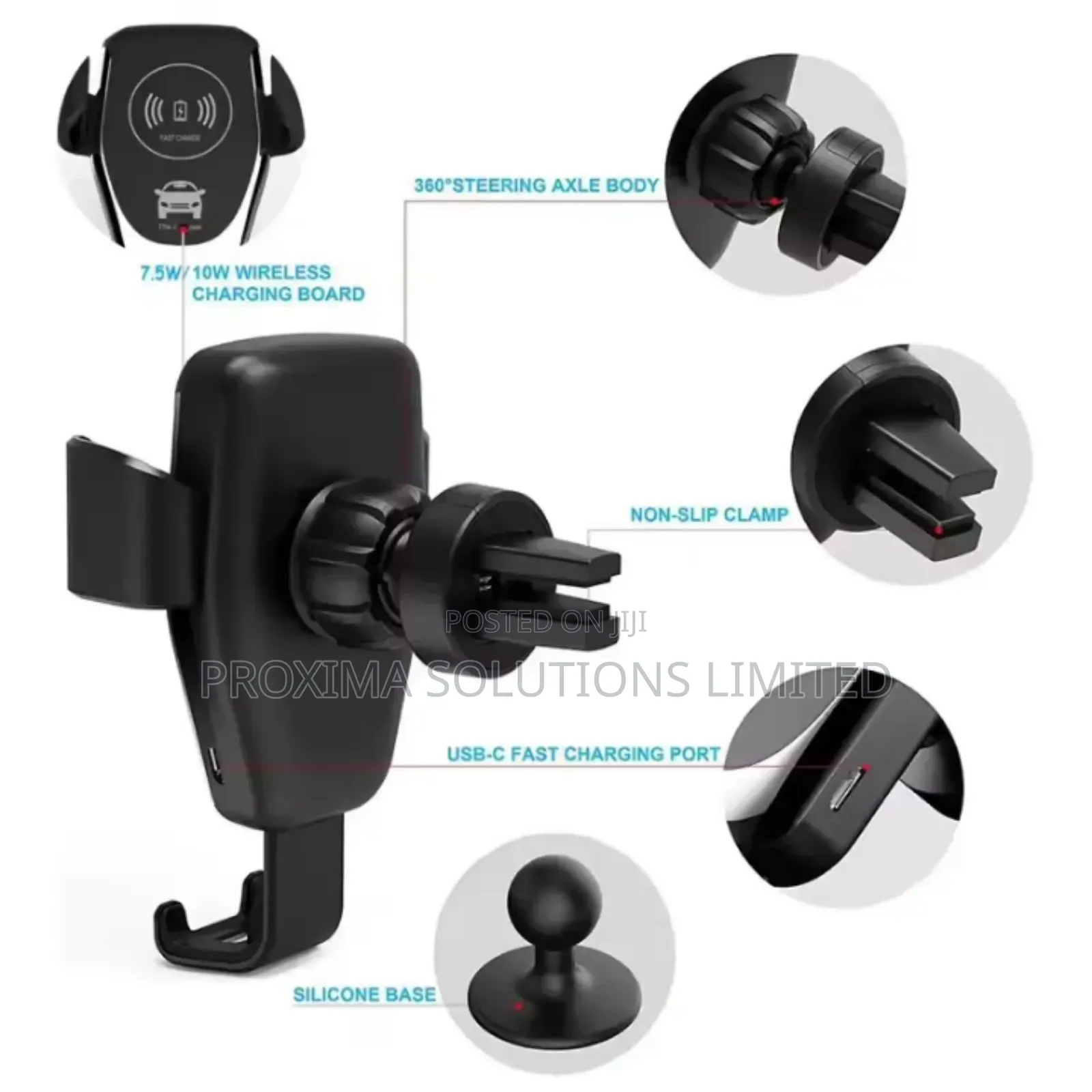 Wireless Car Charger Mount – Fast Charging Secure Grip