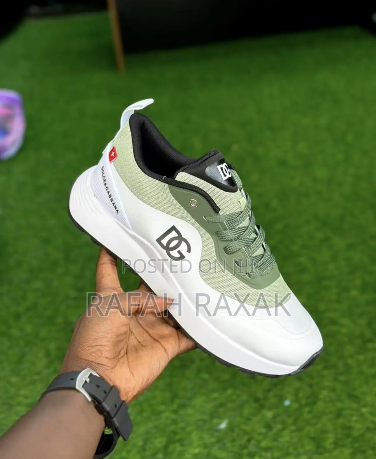 Original Green/Off-White Dolce Gabbana Luxury Sneakers