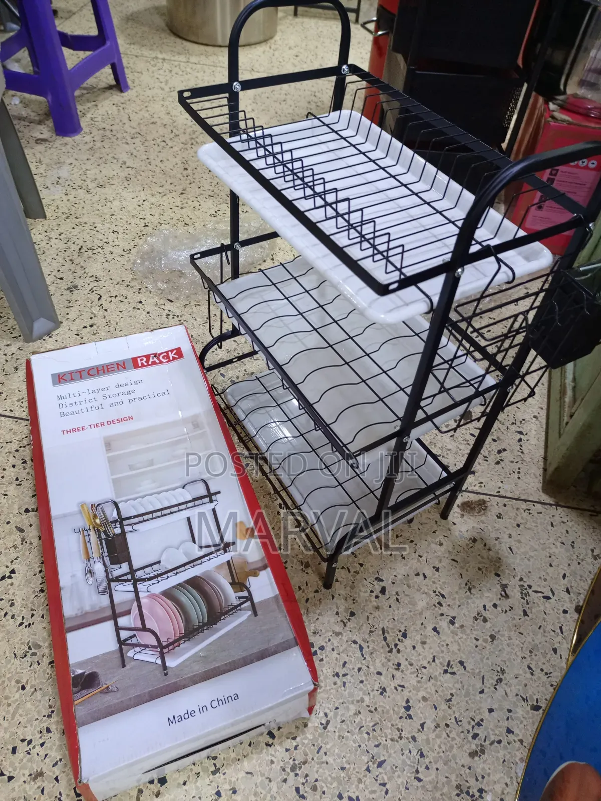 Three-Tier Design Kitchen Rack
