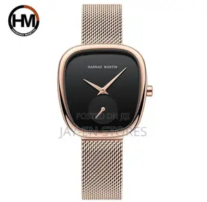 Hannah Martin Rose Gold and Black Watch