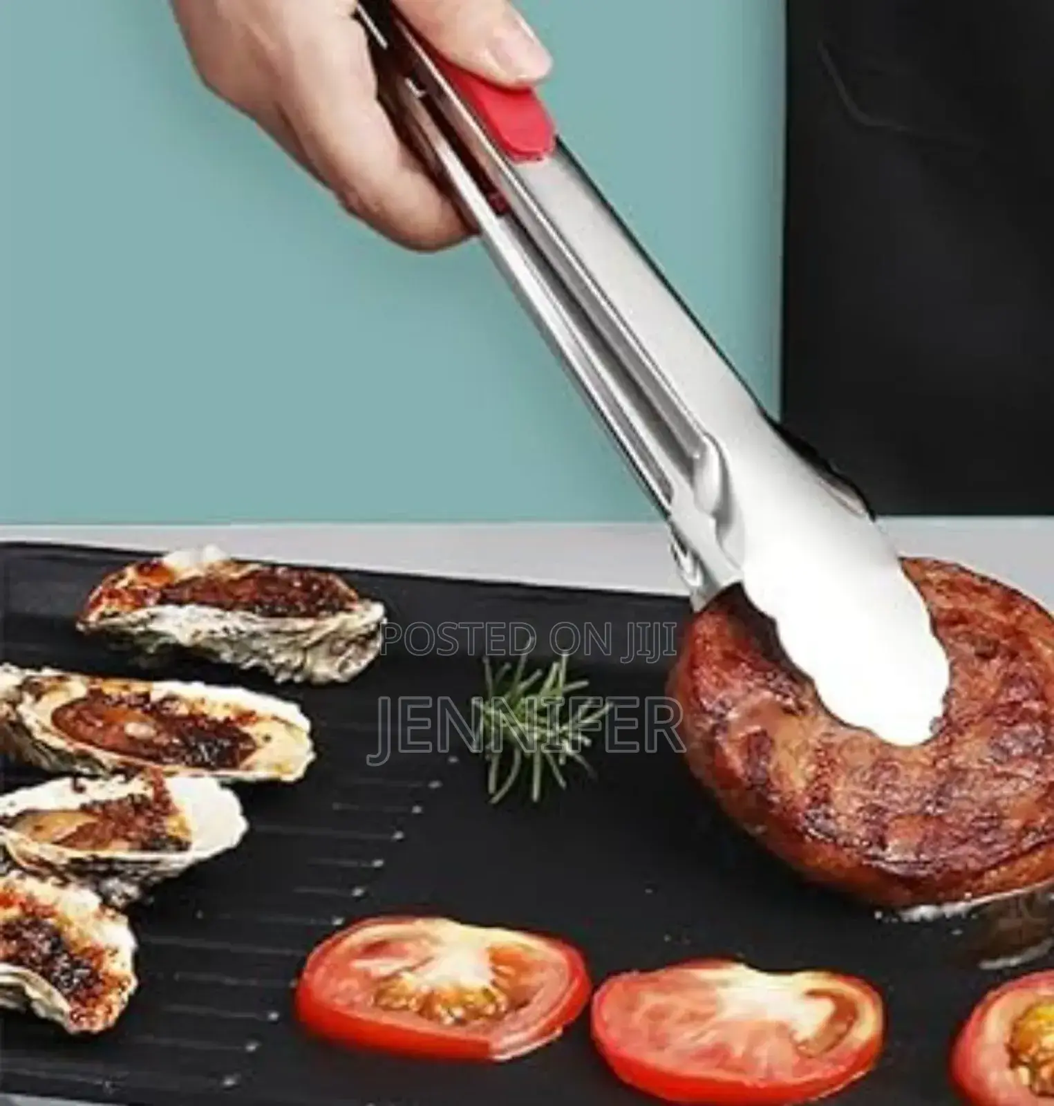 New Stainless Steel Food Tongs