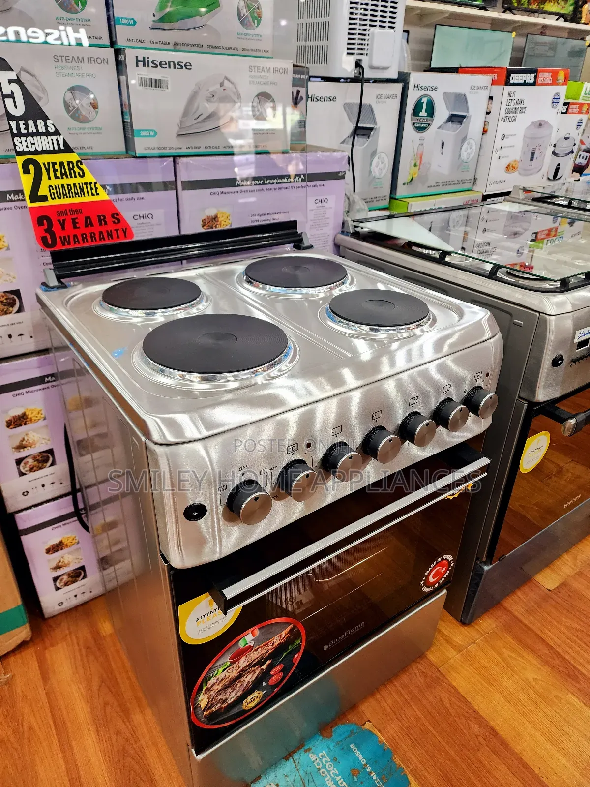 Blueflame Stainless Steel Full Electric Cooker 60cm by 60cm