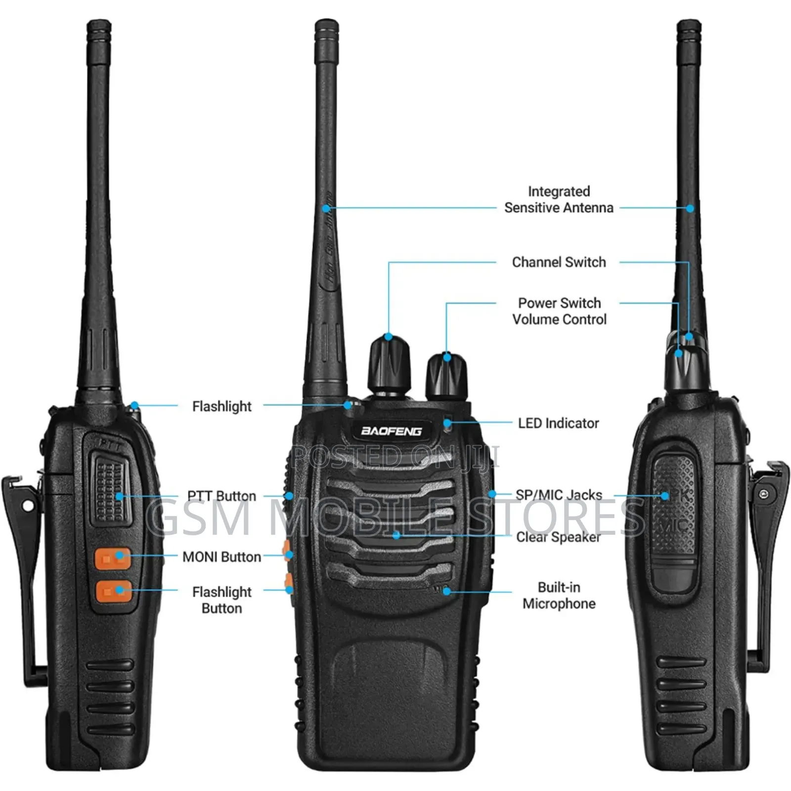 Radio Call Bf-888s Walkie Talkie Two-Way Pair of Two (10pcs)