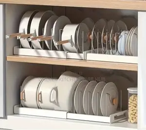 Expanded Abs Dish/ Pan Organizer for Cabinets , Pots Pans