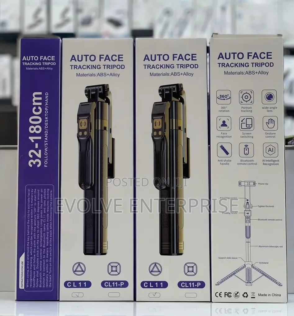 Cl11p Auto Face Tracking Selfie Stick Tripod 180cm