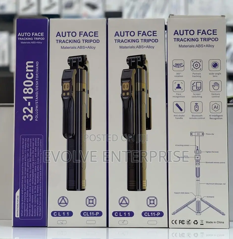 Cl11p Auto Face Tracking Selfie Stick Tripod 180cm