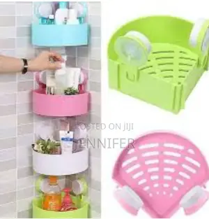 4pcs Corner Bathroom Kitchen Triangular Shelf Organiser